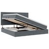 vidaXL LED Opslagbed met Matras Donkergrijs 200 x 200 cm Fluweel