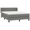 vidaXL Boxspring met matras stof donkergrijs 140x190 cm