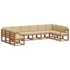 vidaXL Buiten bankenset 10 st Natuurlijk en Beige