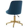 vidaXL Eetkamerstoelen draaibaar 2 st fluweel blauw