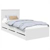 vidaXL Bedframe met lade met hoofdeinde Wit 90 x 190 cm Ingenieurshout