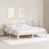 vidaXL Bedframe met hoofdeinde Naturel 200 x 200 cm Massief grenenhout