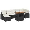 vidaXL Tuin Sofa Set 8 st Zwart poly rattan