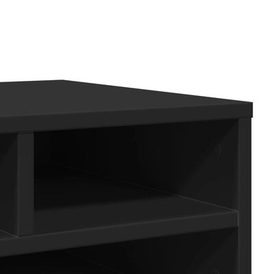 vidaXL Printerkastje 49x40x22,5 cm bewerkt hout zwart