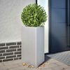vidaXL Plantenbak driehoek 50x43x75 cm gegalvaniseerd staal