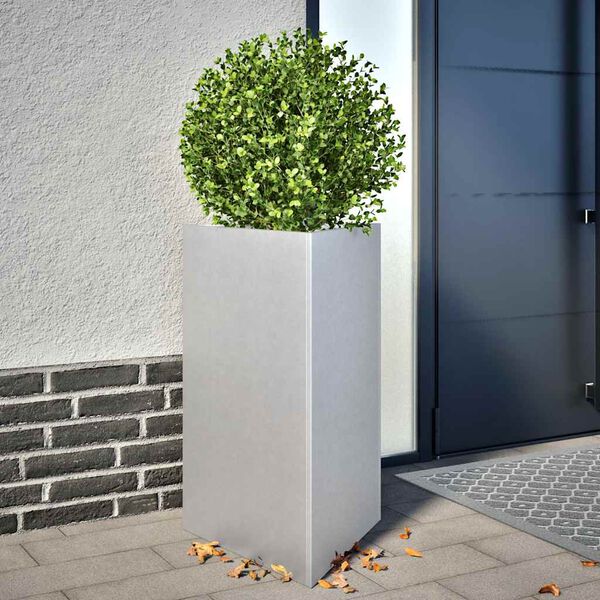 vidaXL Plantenbak driehoek 50x43x75 cm gegalvaniseerd staal