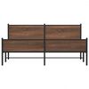 vidaXL Bedframe zonder matras metaal bruin eikenkleurig 160x200 cm