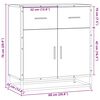 vidaXL Dressoir 68x35x76 cm bewerkt hout grijs sonoma eikenkleurig