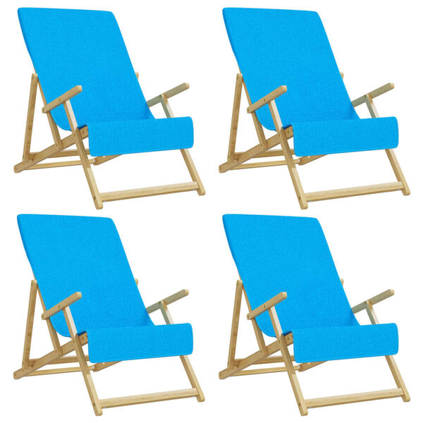 vidaXL Strandhanddoeken 4 st 400 g/m&sup2; 60x135 cm stof turquoise