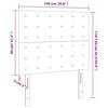vidaXL Hoofdbord roze 100x5x118/128 cm fluweel