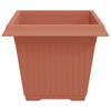 vidaXL Vierkante Bloempot 24 pcs Baksteenrood 43 x 43 x 33.5 cm
