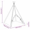 vidaXL Teepee Tent Wit 120 x 120 x 150 cm Stof en Plastic