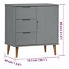 vidaXL Dressoir MOLDE 76,5x40x80 cm massief grenenhout grijs