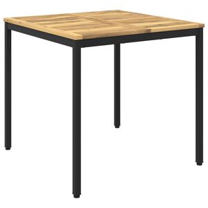vidaXL Tuindiner tafel Wit en zwart 80 x 80,5 x 75 cm