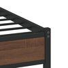 vidaXL Bedframe zonder matras metaal bruin eikenkleur 193x203 cm