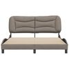 vidaXL Bedframe zonder matras "Hvar" stof taupe 160x200 cm