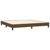 vidaXL Boxspring met matras en LED stof donkerbruin 200x200 cm