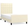 vidaXL Bedframe met hoofdbord kunstleer cr&egrave;mekleurig 80x200 cm