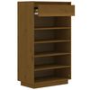 vidaXL Schoenenkast 60x34x105 cm massief grenenhout honingbruin