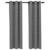 vidaXL Verduisteringsgordijnen met ringen 2 st 37"x84" fluweel zwart