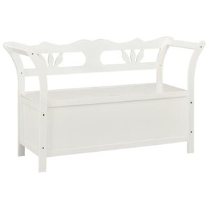 vidaXL Bankje 107x45x75,5 cm massief vurenhout wit