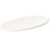 vidaXL Tafelblad ovaal 80x40x2,5 cm massief grenenhout wit