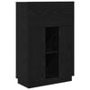 vidaXL Bureau Zwart Eiken 71,5 x 31,5 x 106,5 cm Bewerkt hout