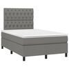 vidaXL Boxspring met matras stof donkergrijs 120x190 cm