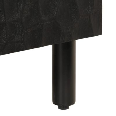 vidaXL Nachtkastje 50x33x60 cm massief mangohout zwart