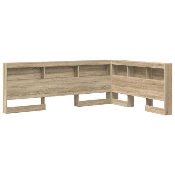 vidaXL Opberghoofdbord met plank Sonoma Eiken 160 cm Bewerkt hout