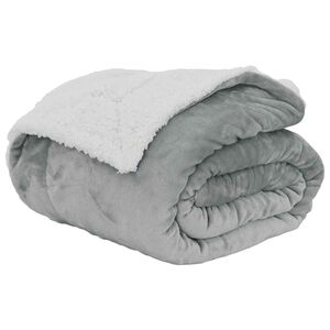 vidaXL Gooi Deken Grijs 130 x 150 cm Fleece