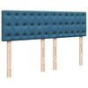 vidaXL Boxspring met matras fluweel blauw 140x190 cm