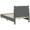 vidaXL Bedframe voor kinderen met hoofdbord Donkergrijs 80 x 160 cm