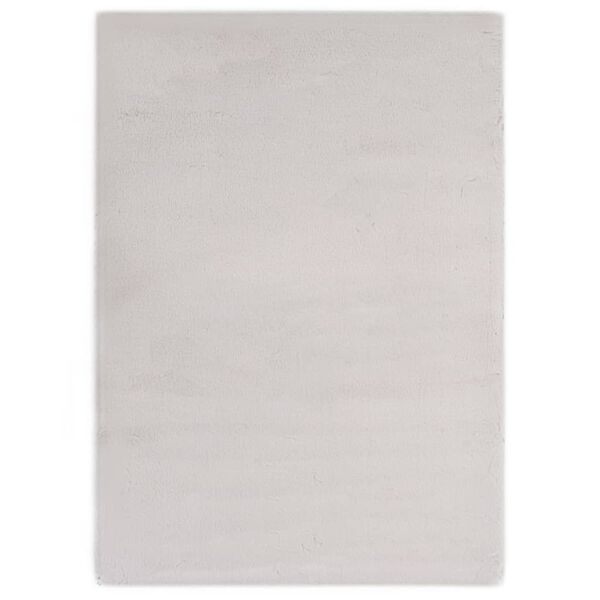 vidaXL Vloerkleed 80x150 cm kunstkonijnenbont grijs