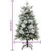 vidaXL Kerstboom met LED en dennenappels en sneeuw 150 cm PVC en PE