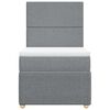 vidaXL Boxspring met matras stof lichtgrijs 100x200 cm