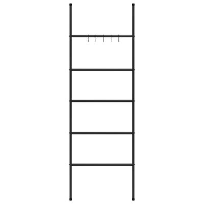 vidaXL Handdoekenrek ladder met 5 lagen 58x175 cm ijzer zwart