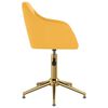 vidaXL Eetkamerstoelen draaibaar 6 st fluweel geel