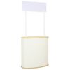 vidaXL Beursbalie Lichtbruin en wit 90 x 48 x 200 cm