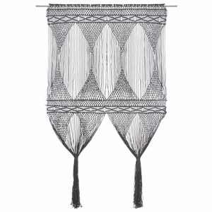 vidaXL Gordijn macram&eacute; 140x240 cm katoen antraciet