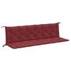 vidaXL Tuinbankkussens 2 st 200x50x7 cm stof gem&ecirc;leerd wijnrood