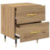 vidaXL Nachtkastje 2 pcs Artisan Eiken 40 x 35 x 47,5 cm Bewerkt hout