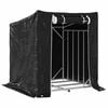 vidaXL Haardhoutrek met regenhoes 101x61x110,5 cm gegalvaniseerd staal