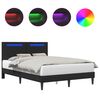 vidaXL Bedframe met LED-stripverlichting Zwart 140 x 200 cm Kunstleer