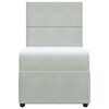 vidaXL Boxspring met matras fluweel lichtgrijs 90x200 cm