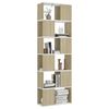 vidaXL Boekenkast/kamerscherm 60x24x186 cm wit en sonoma eikenkleurig