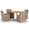 vidaXL 5-delige Tuinset bruin