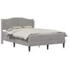 vidaXL Bedframe met hoofdeinde Lichtgrijs 160 x 200 cm Fluweel