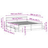 vidaXL Bedframe zonder matras met hoofdbord grenenhout bruin 180x200cm