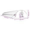 vidaXL Tuinkas met stalen frame 144 m&sup2; 24x6x2,85 m wit